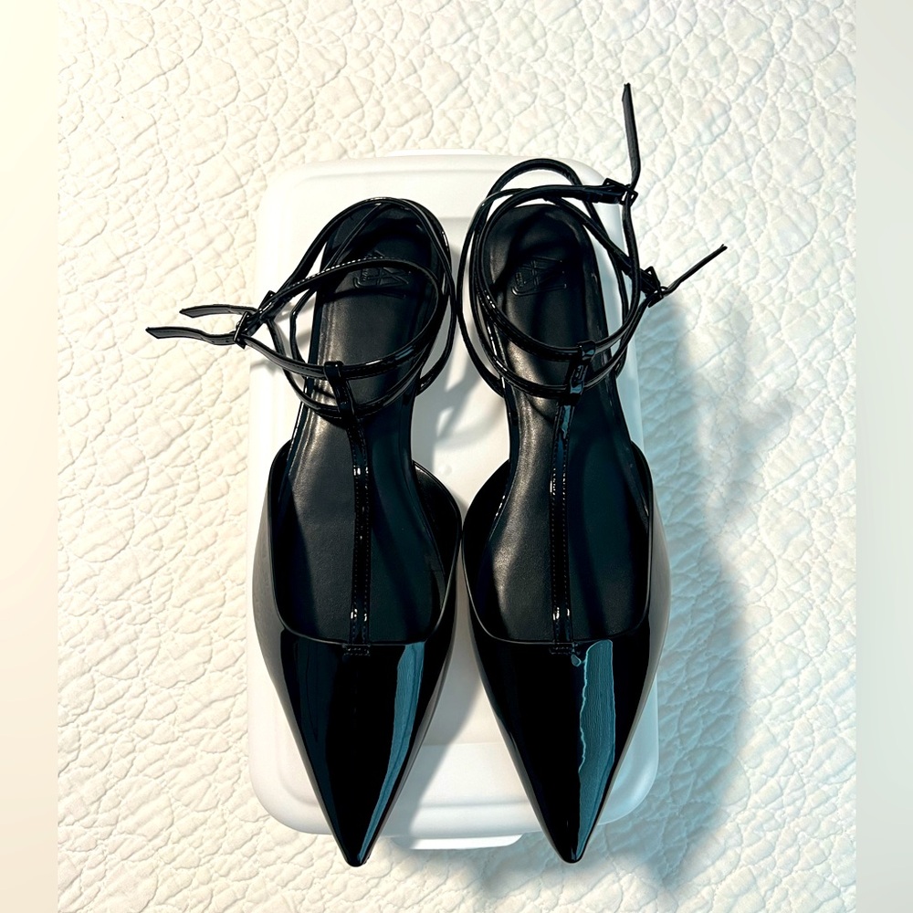 AAJ By Aminah - Women's Kaia Pointed-Toe Strappy Flats